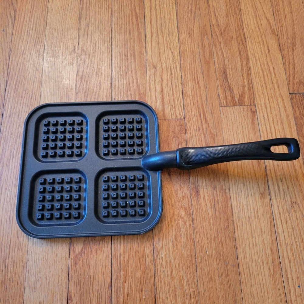 Nordic Ware Mini Waffle Pan Metal Stovetop‎ Gift 8x8 in Home Decor Rustic Cabin